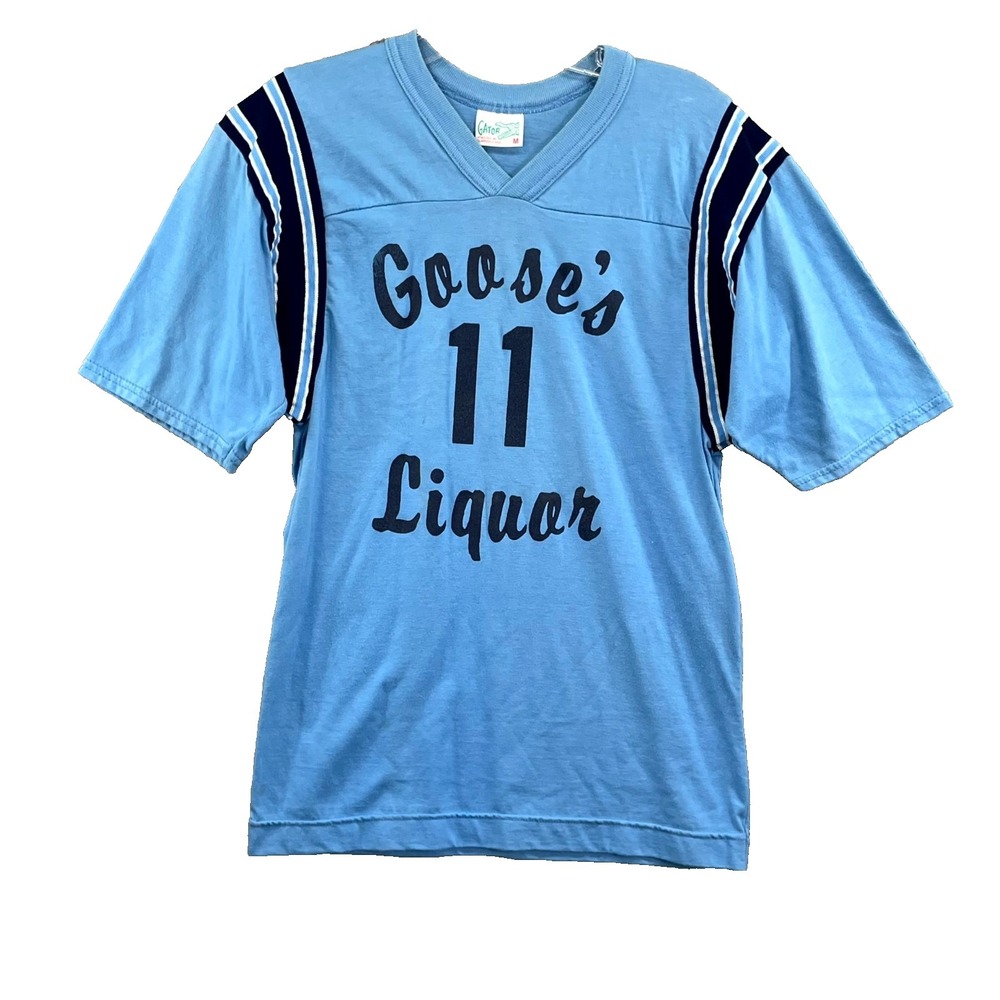 Vintage Gator Athletics Jersey Men Medium Goose's 11 Liquor USA Made Graphic Tee